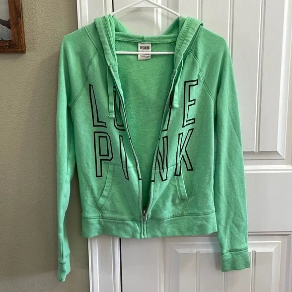 VS PINK zip up jacket.  XS - Picture 4 of 4